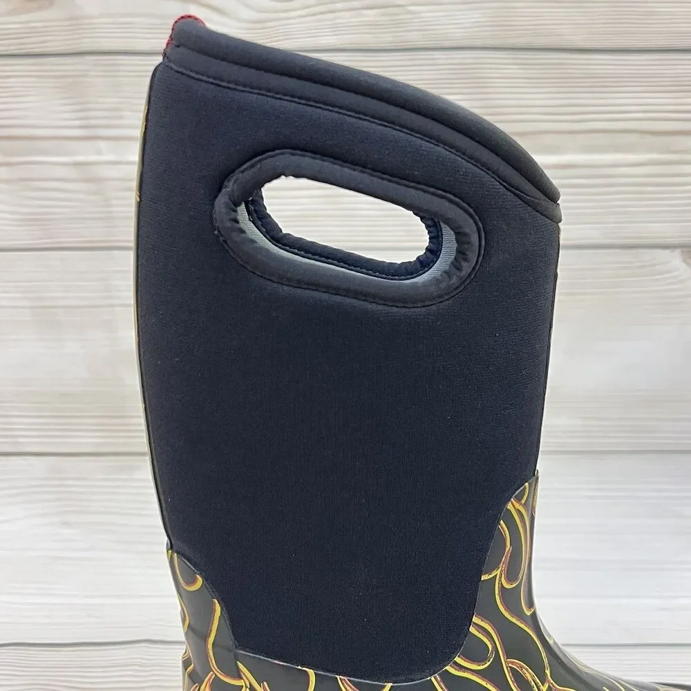 Bogs Boots Classic Flame Waterproof Kids Sz 3 Youth Boys Winter Rain Snow -30° F